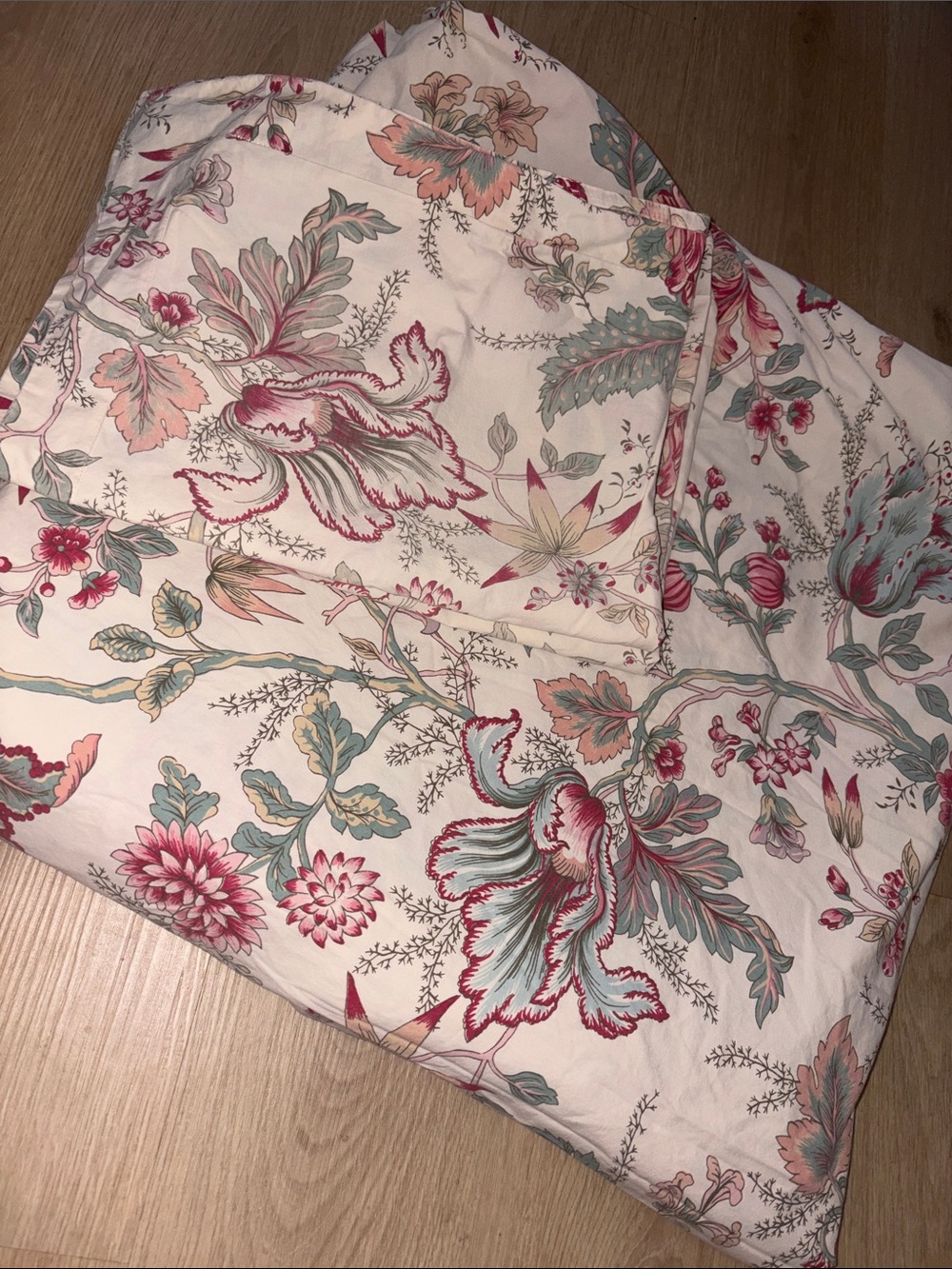 🍓 POTTERY BARN MARIE PALAMPORE Floral peony F/Q duvet cover set